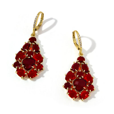 Holly Earrings Red
