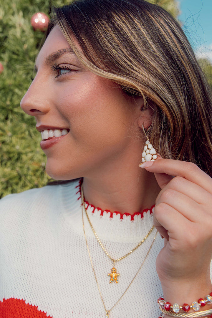 Holly Earrings White
