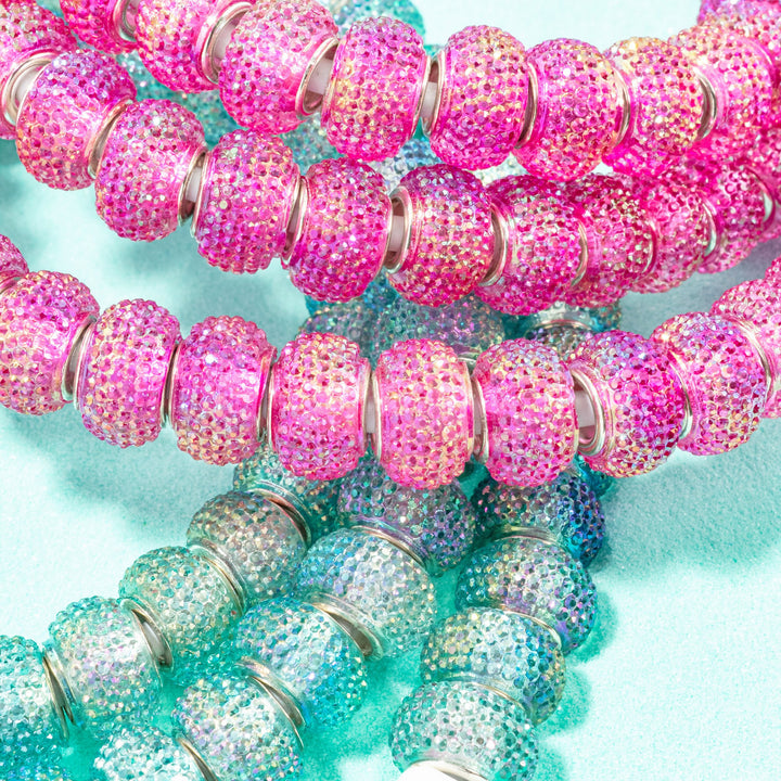 Beaded Phone Charger Mermaid Pink