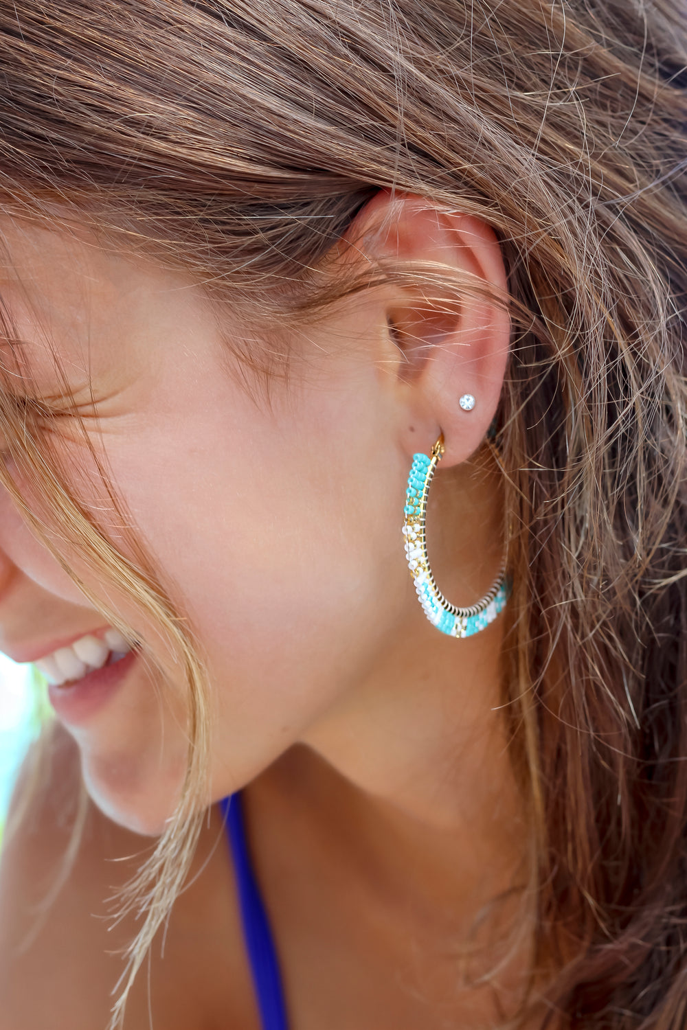 Sunburst Earrings Turq