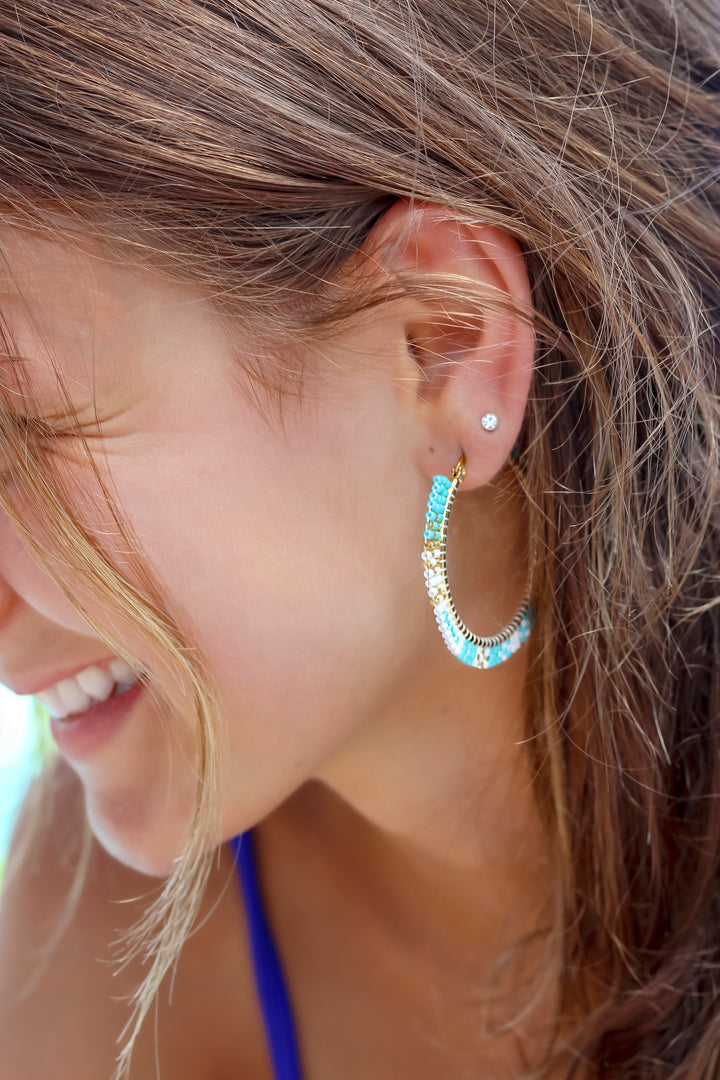 Sunburst Earrings Turq
