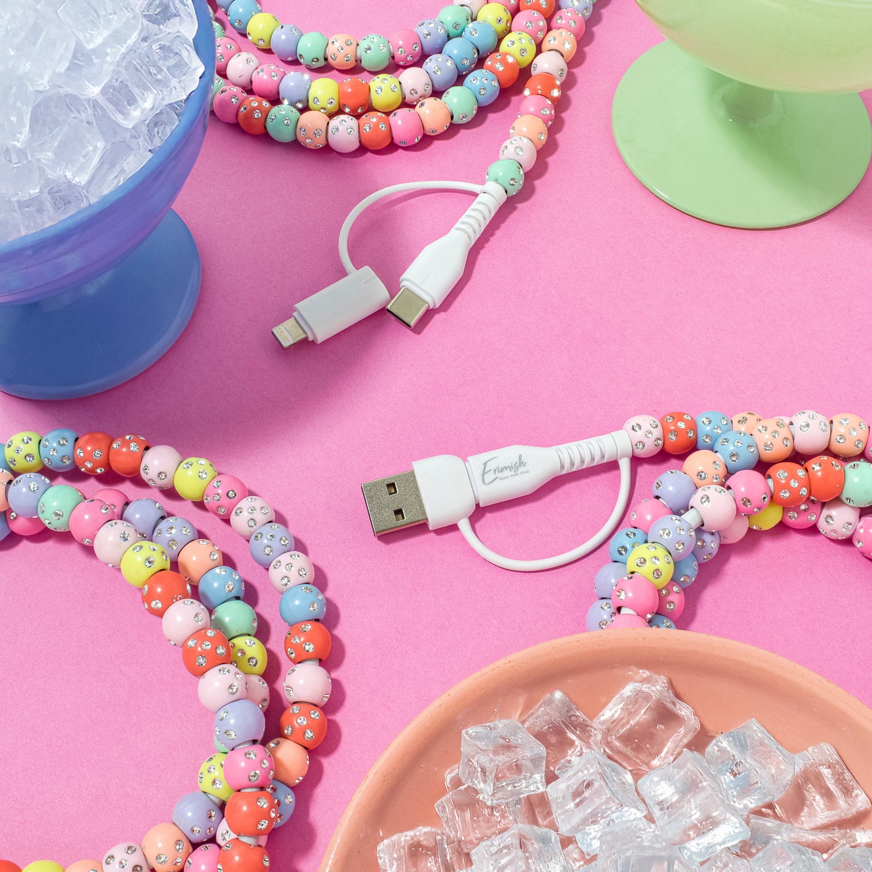 Beaded Phone Charger Italian Ice – Erimish