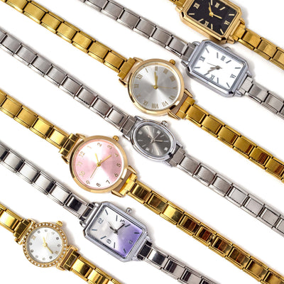 Want to mix & match or add to your collection? You can order individual bands or watch faces <a href="/products/italian-links-band" title="Italian Links Bands and Faces">here</a>.