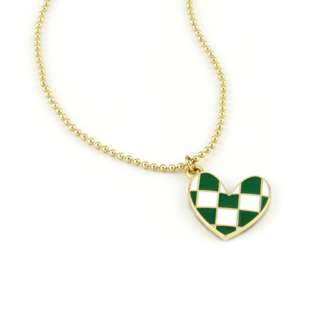Checkered Heart Jason Necklace - Erimish