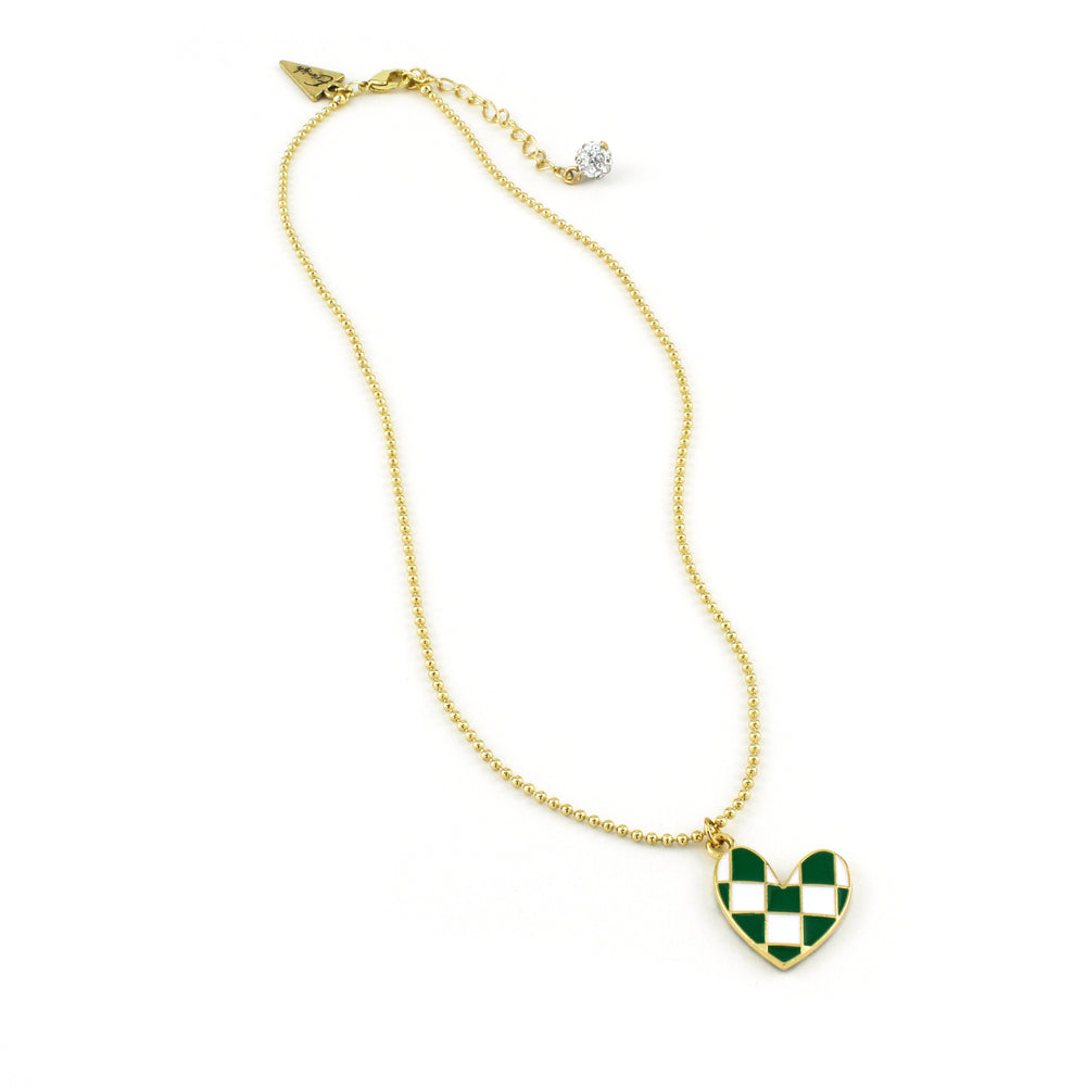 Checkered Heart Jason Necklace - Erimish