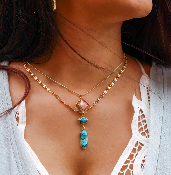 Josie Necklace Turq