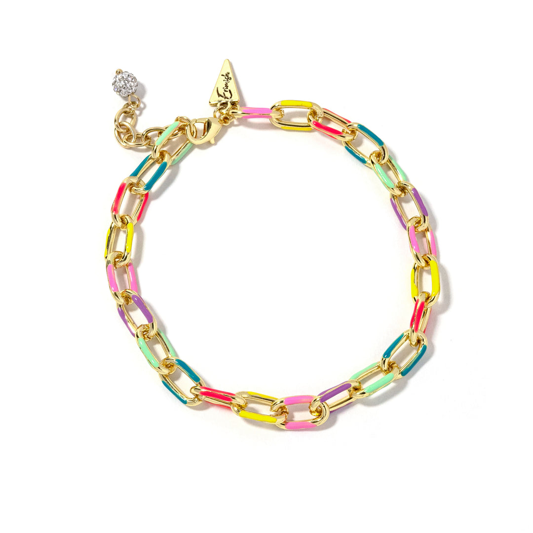 Linked In Color Bright Anklet