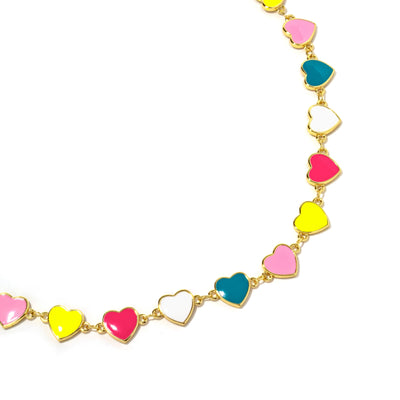 Multi Heart Chain Necklace