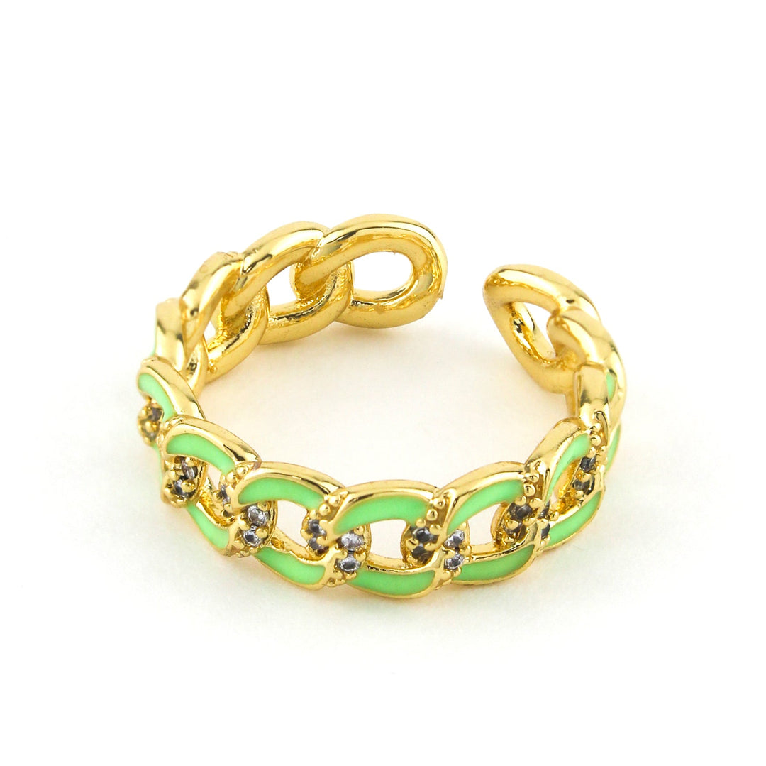 Neon Chain Ring Green - Erimish