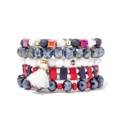 Plus Size Team Spirit Stack Red/Navy