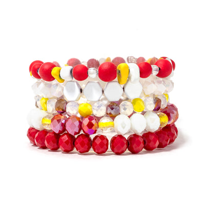 Plus Size Team Spirit Stack Red/Yellow