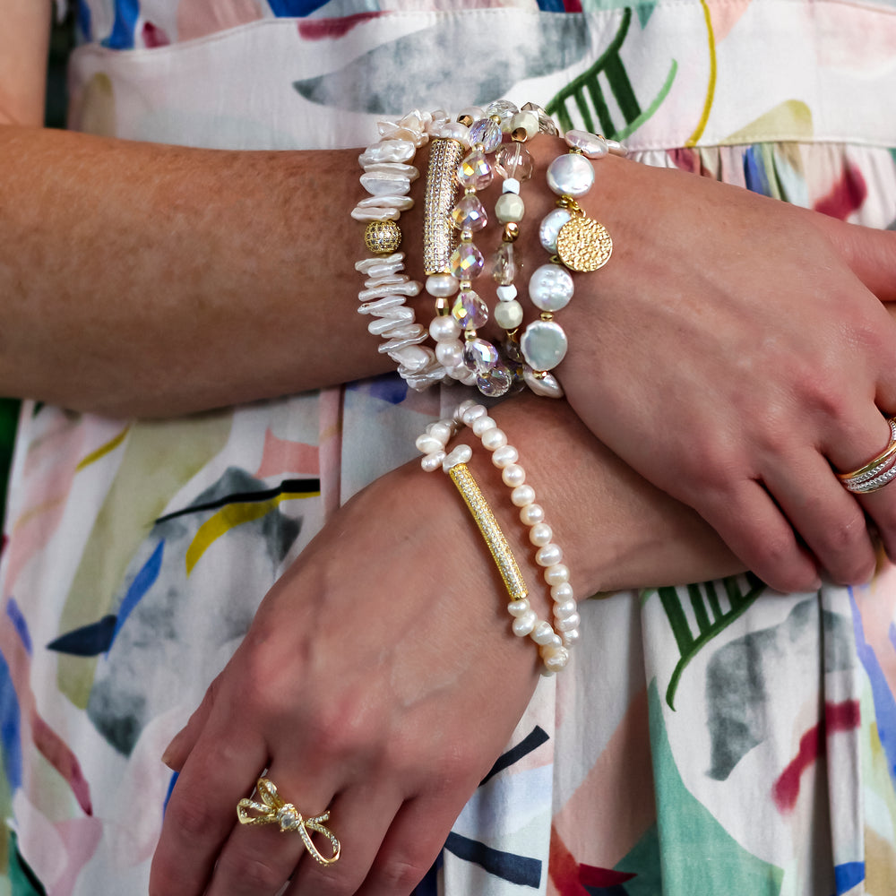 Classic Pearl 2pc Bracelet Stack - Erimish