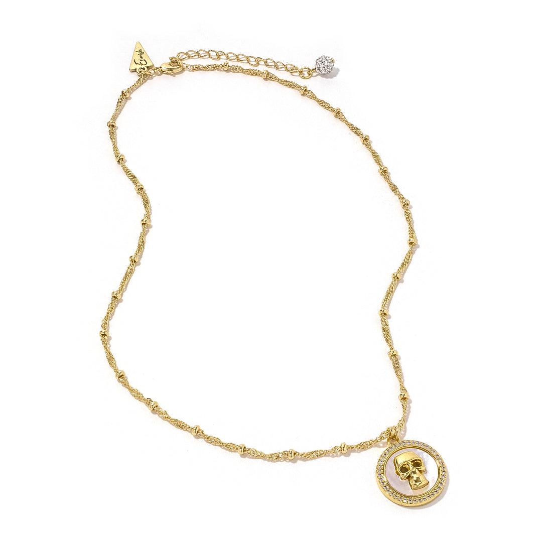 Pearl Skull Necklace
