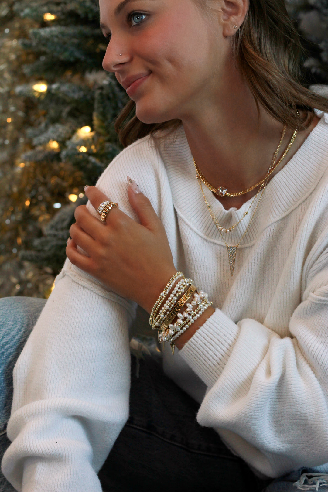 Hailey Necklace Champagne