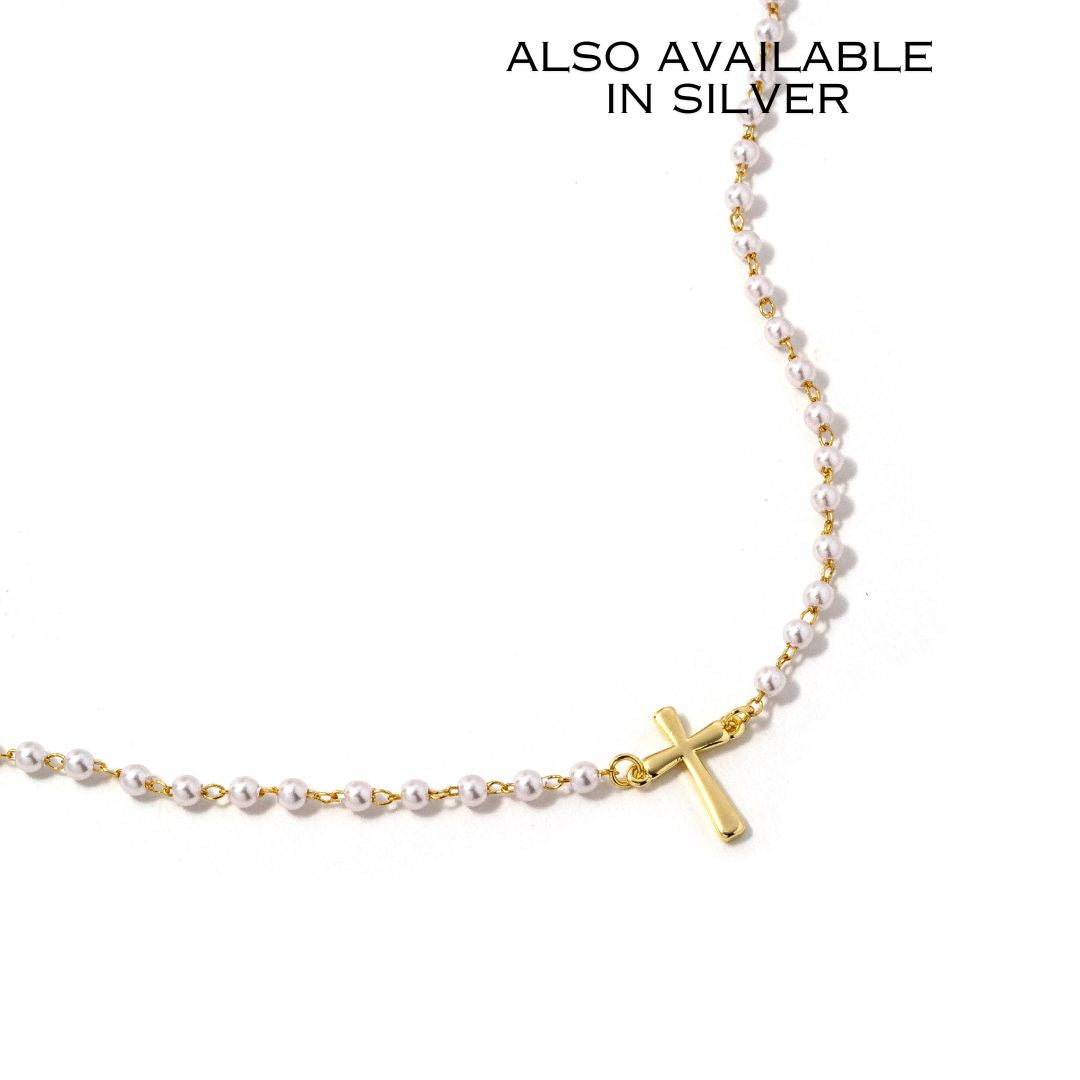 Pearl Cross Necklace
