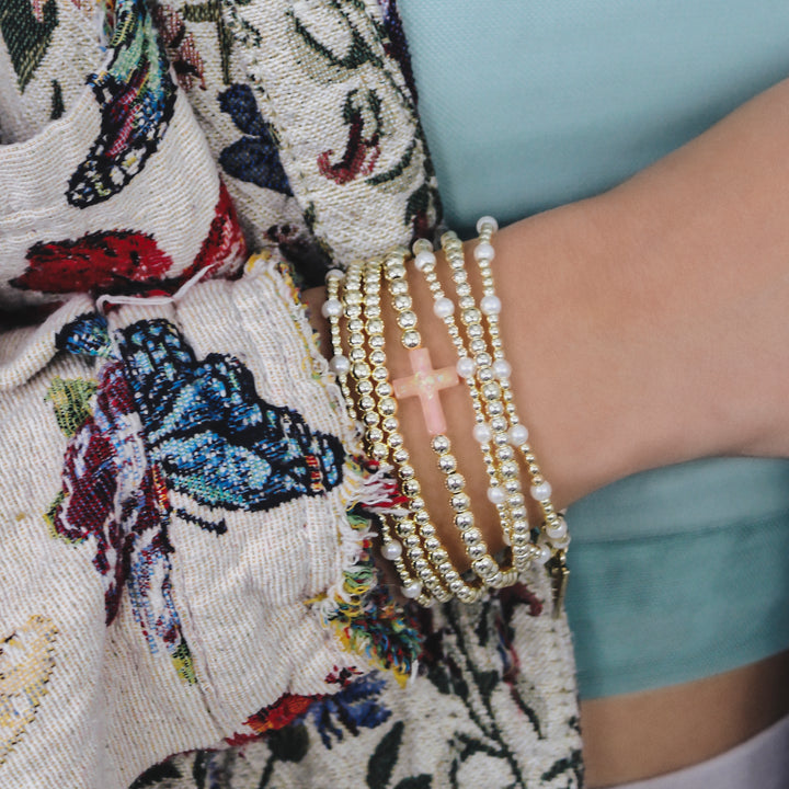 Asher Cross Bracelet Champagne - Erimish