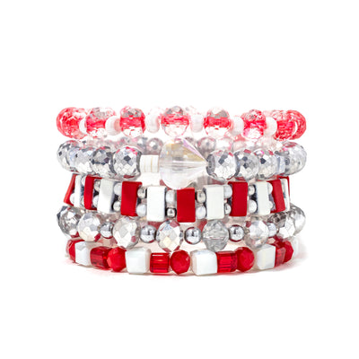 Plus Size Team Spirit Stack Red/White
