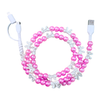Beaded Phone Charger Pink Bow-SHIP DATE EST 6/10