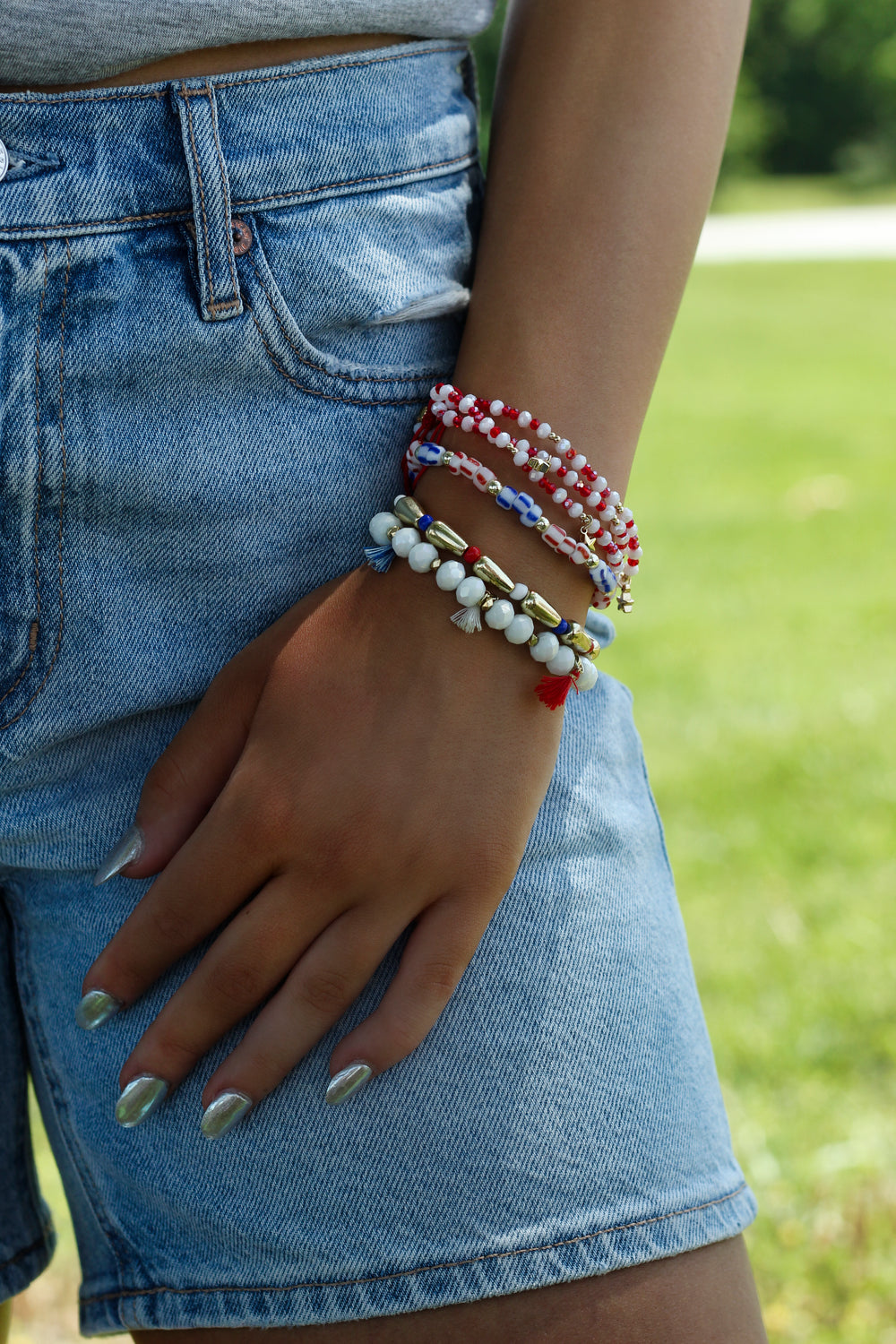 Shredder Red & White Bracelet - Erimish