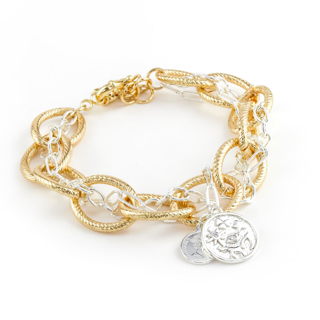 Prescott Bracelet Silver/Gold - Erimish