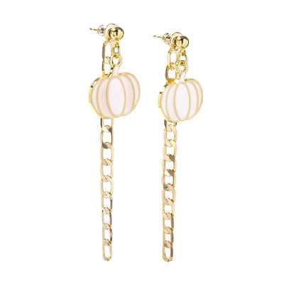 Pumpkin Chain Earrings