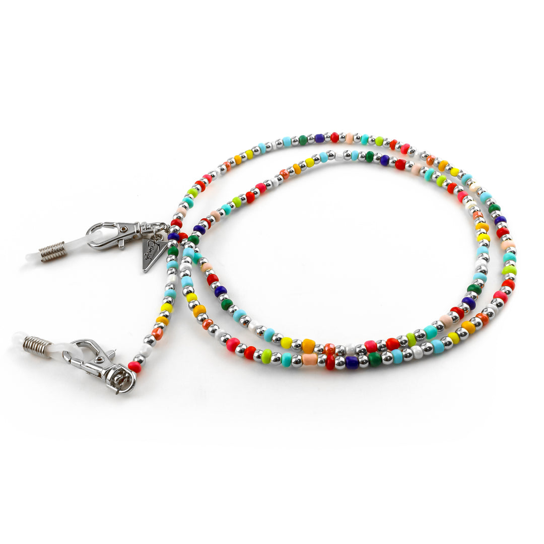 Rainbow Sunglass Chain Silver - Erimish