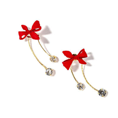 Ruby Ribbon Earrings
