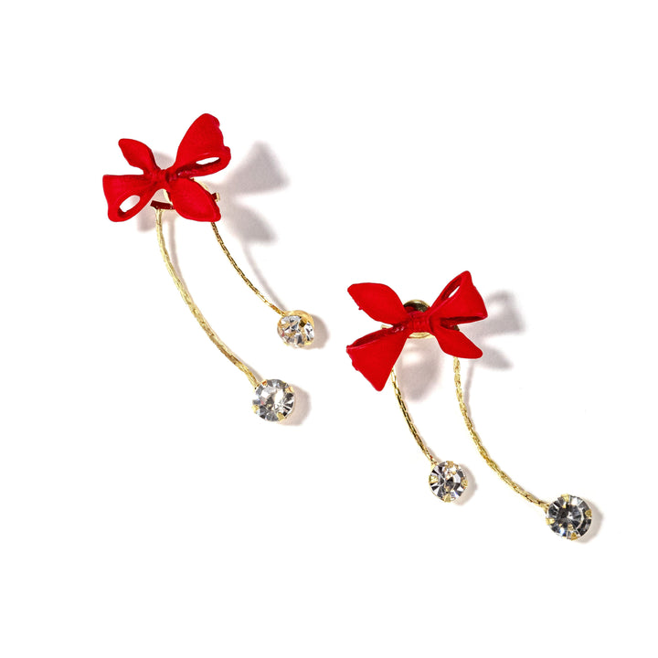 Ruby Ribbon Earrings