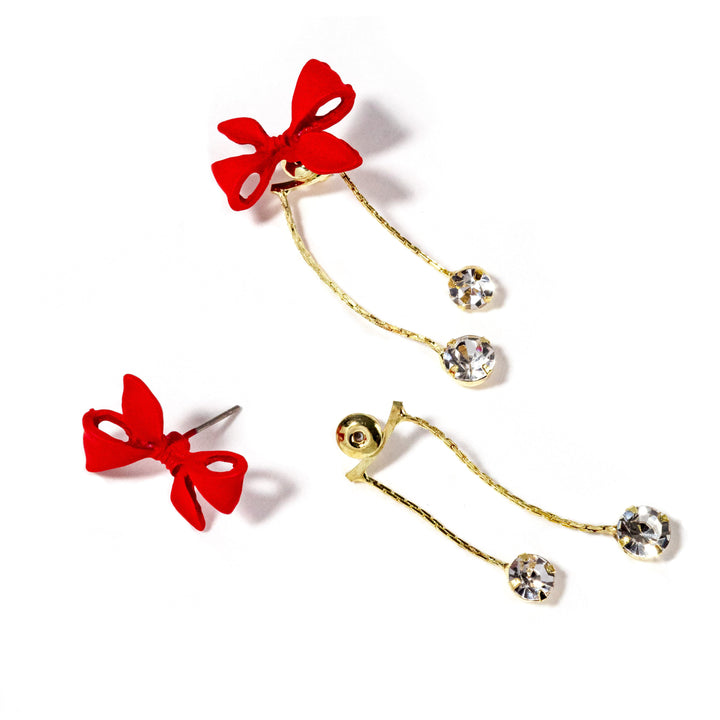 Ruby Ribbon Earrings