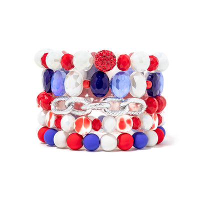 Plus Size Team Spirit Stack Red/Royal Blue