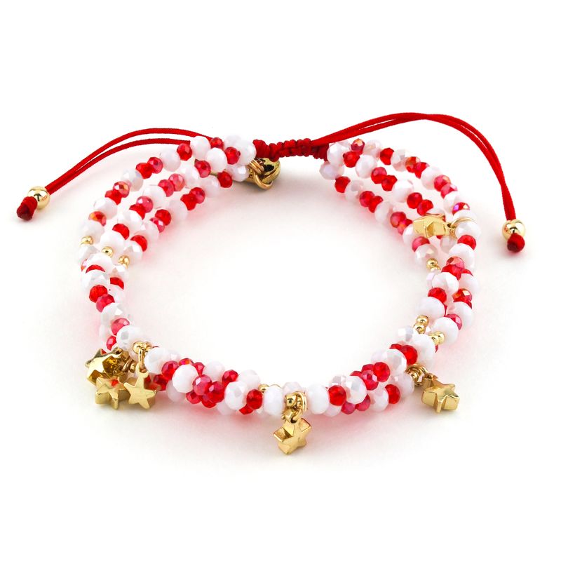 Shredder Red & White Bracelet - Erimish