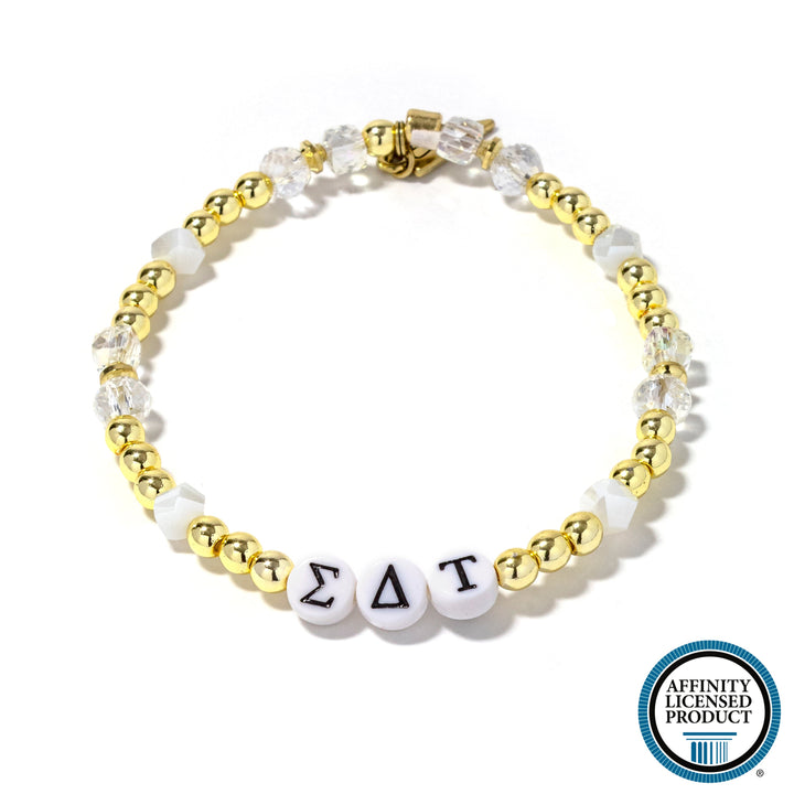 Sigma Delta Tau - White Bracelet