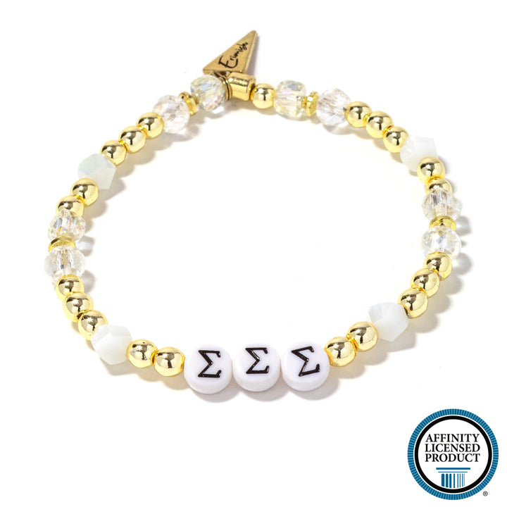 Sigma Sigma Sigma - White Bracelet