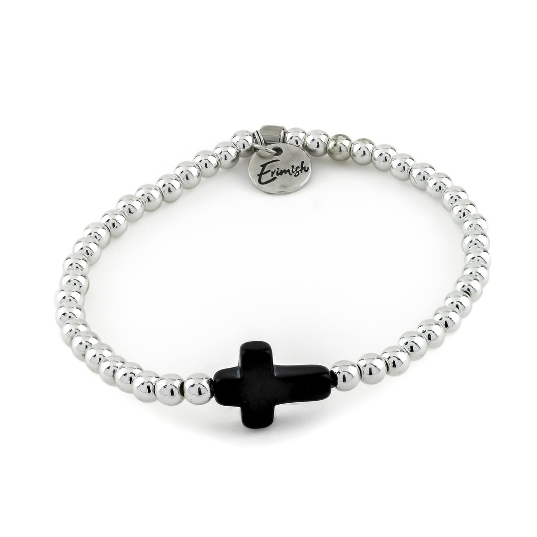 Cross Bracelet Black - Erimish