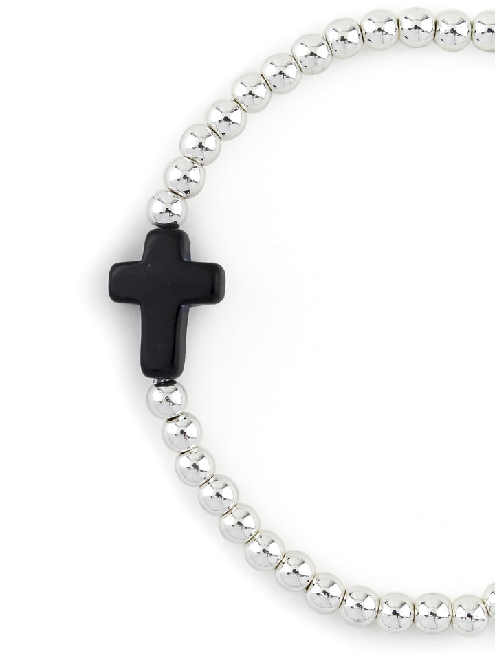 Cross Bracelet Black - Erimish