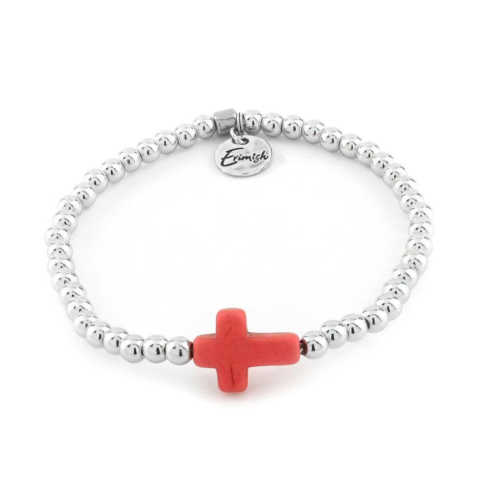 Cross Bracelet Baby Pink - Erimish
