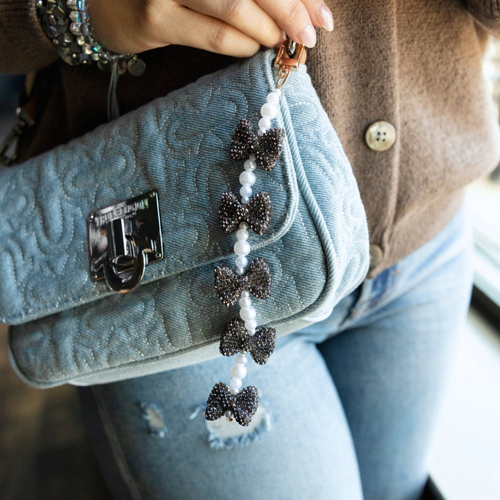Sparkle Bow Bag Charm