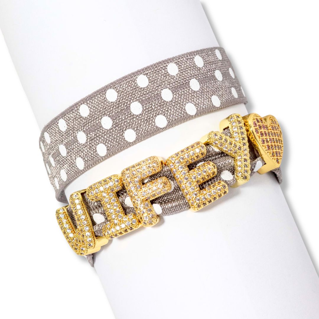 Polka Dot Stretch Slider Bracelet