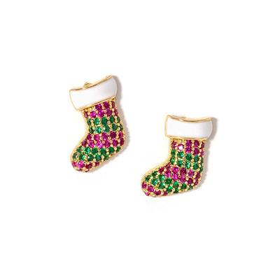 Whimsy Christmas Sock Earrings