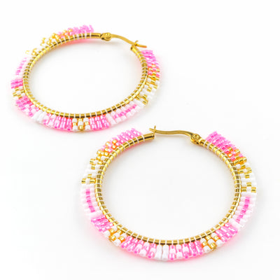 Sunburst Earrings Pink