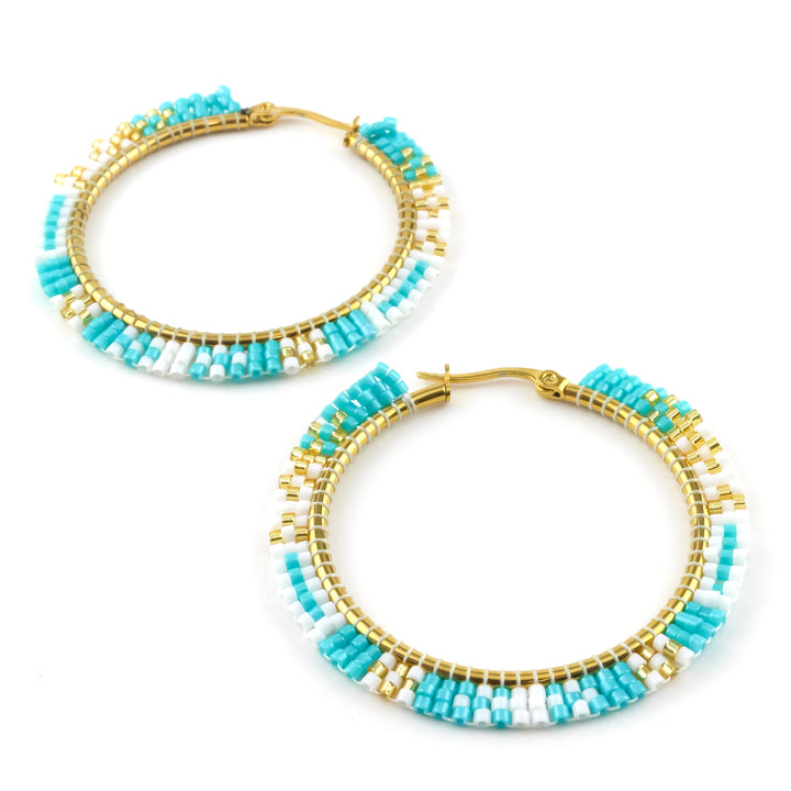 Sunburst Earrings Turq