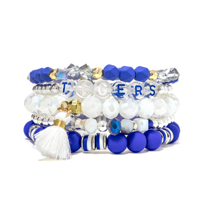 Tigers Bracelet Stack Blue