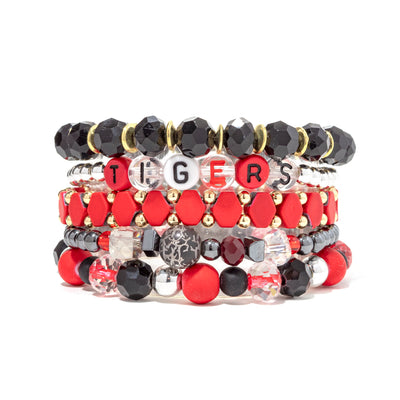 Tigers Bracelet Stack Red
