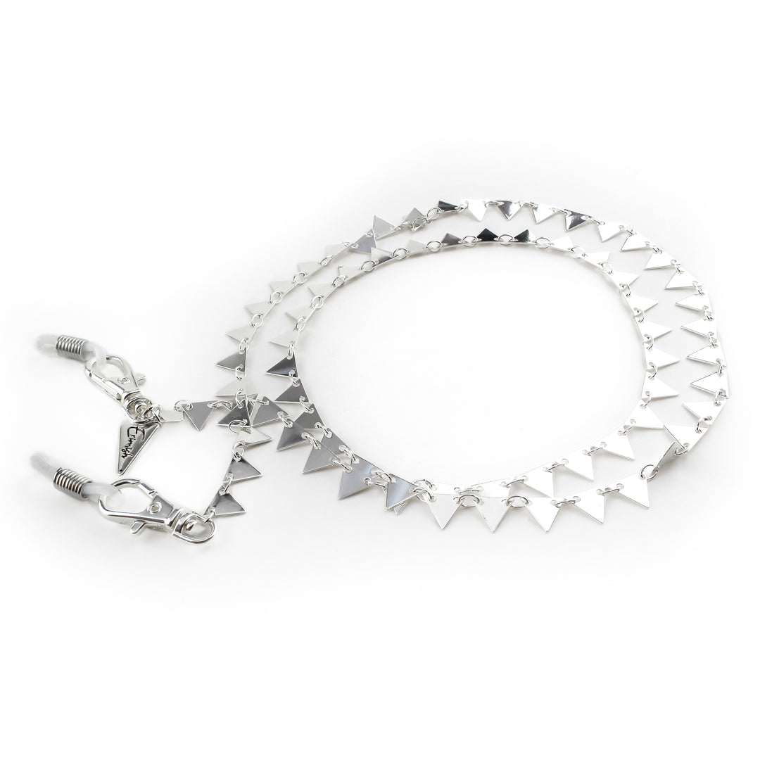 Triangle Sunglass Chain Silver