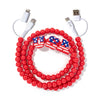 Beaded Phone Charger Redhot USA