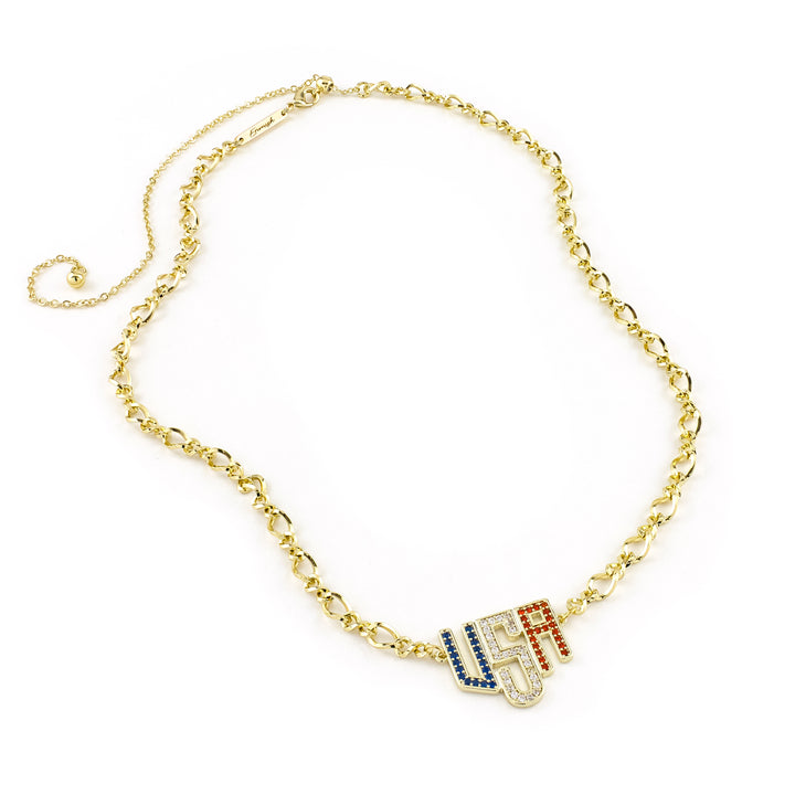 USA Necklace Gold