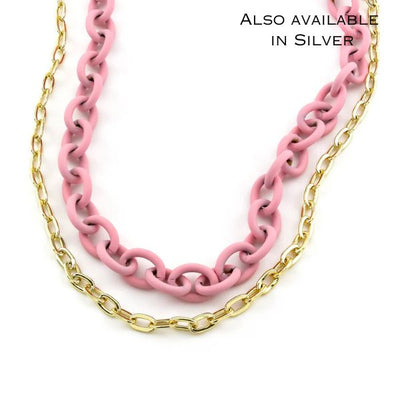 Camila Necklace Baby Pink/Gold