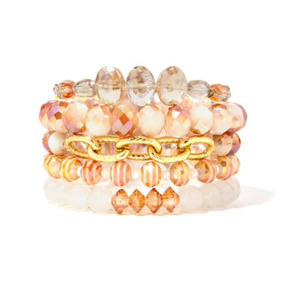 Plus Size Team Spirit Stack Burnt Orange/White