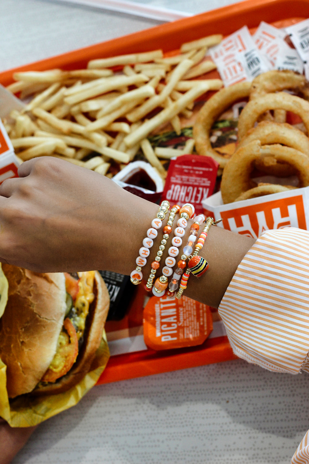 Whataburger Bracelet Stack