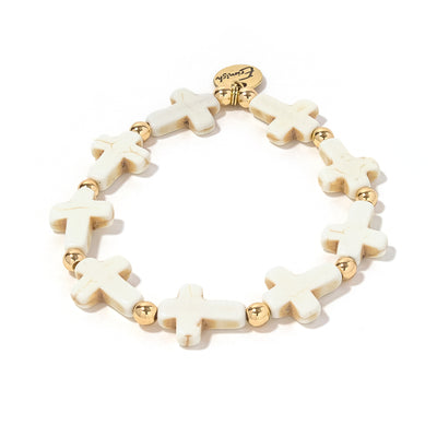 White Cross Bracelet